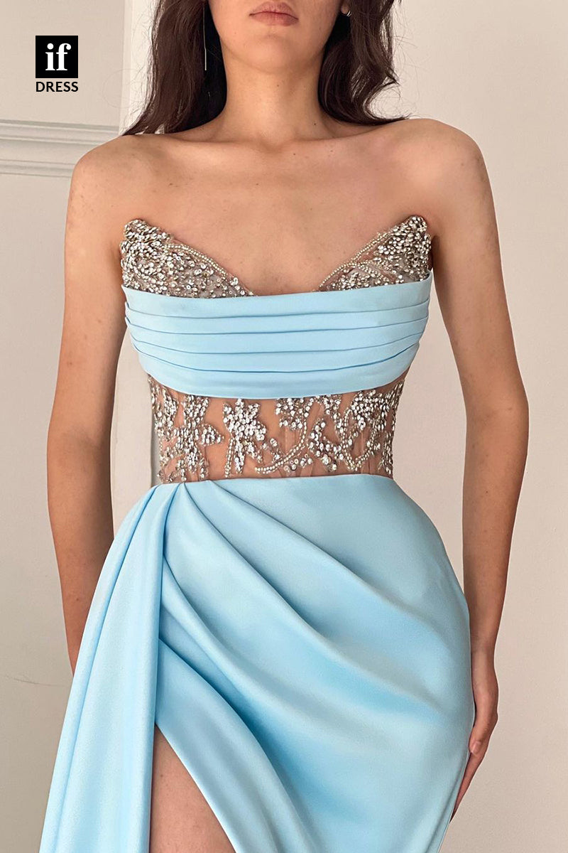 31939 - Charming Off Shoulder Pleats Beads Prom Evening Formal Dress