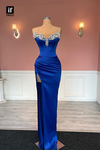 34400 - Gorgeous Off Shoulder Beads Pleats Prom Evening Formal Dress