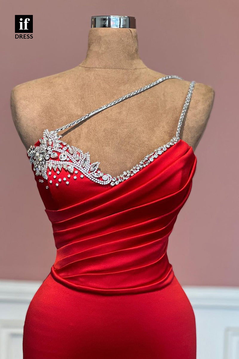 34402 - Gorgeous Beads Pleats Sleeveless Sheath Prom Evening Forma Dress