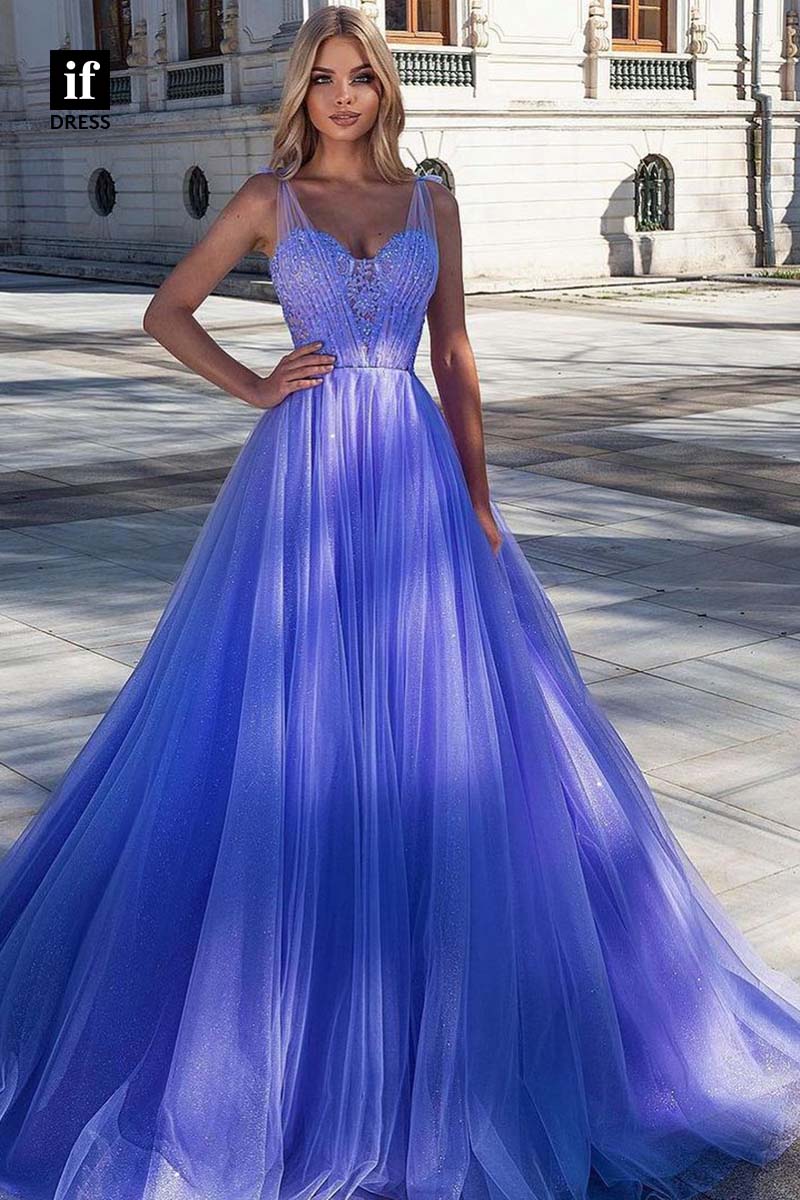 34586 - Attractive A-Line Straps Ruched Beads Prom Evening Formal Dress