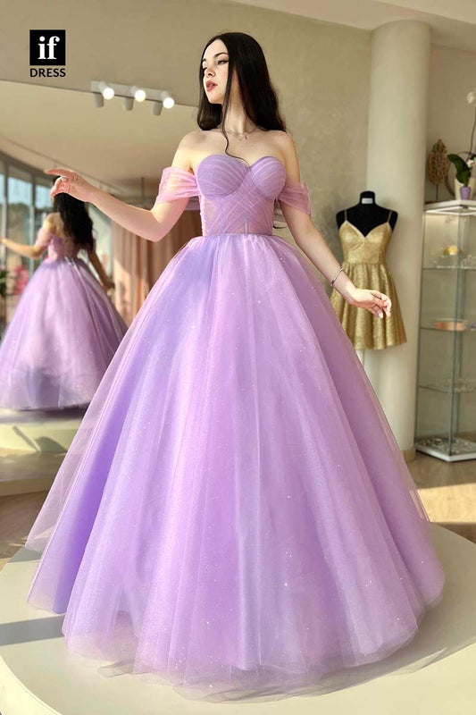 34606 - Charming Off Shoulder Sweetheart Prom Evening Ball Gown Dress