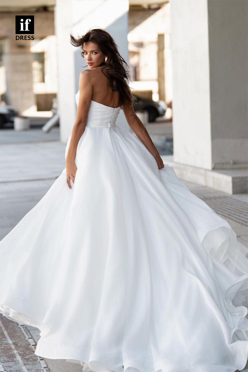 71060 - Romantic Off Shoulder A-Line Beads Bohemain Wedding Dress
