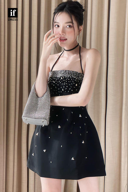 F1581 - Adorable A-Line Beads Sleeveless Cocktail Homecoming Party Dress