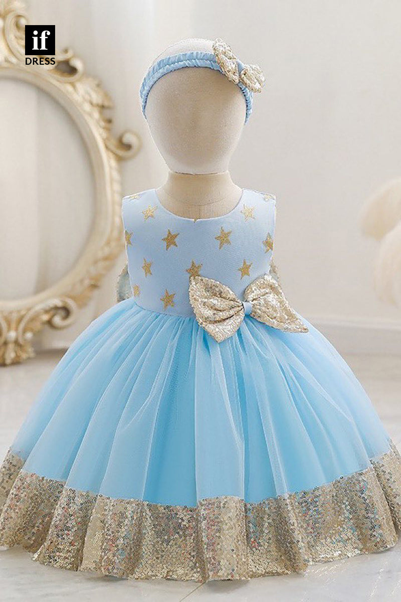 30308 - A-line Scoop Cute Bow Flower Girls Dresses First Communion Dress