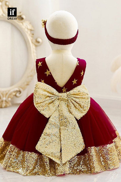 30308 - A-line Scoop Cute Bow Flower Girls Dresses First Communion Dress