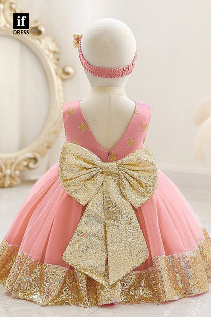 30308 - A-line Scoop Cute Bow Flower Girls Dresses First Communion Dress