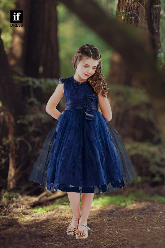 30358 - A Line Lace Flower Girl Dress Cute Toddle Dress