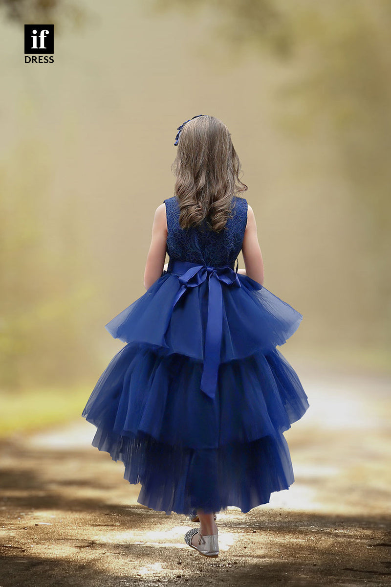 30364 - High Low Tiered Flower Girls Dress Cute Toddle Dress