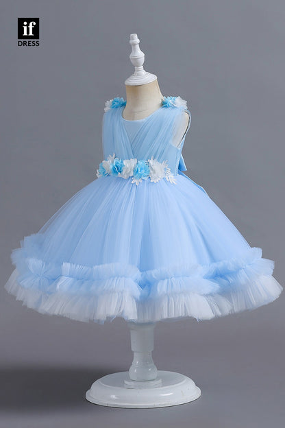 30365 - Ball Gown 3D Flower Cute Flower Girl Dress Ball Gown Toddle Dress