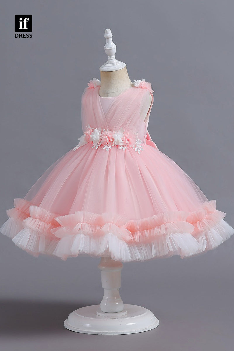 30365 - Ball Gown 3D Flower Cute Flower Girl Dress Ball Gown Toddle Dress