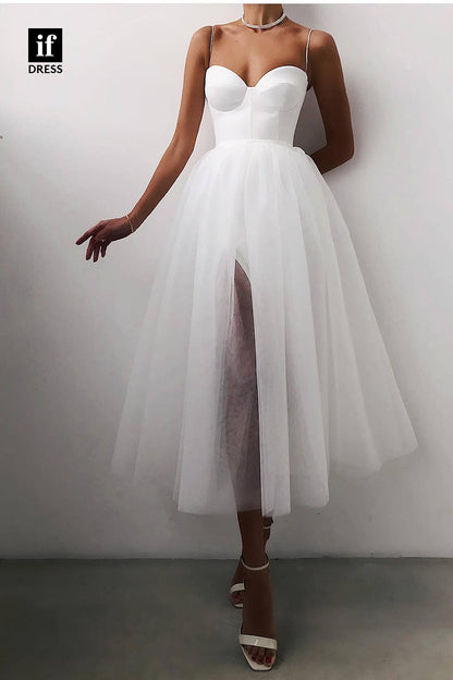 33874 - Romantic A-Line Spaghetti Straps  Tulle Prom Homecoming Dress