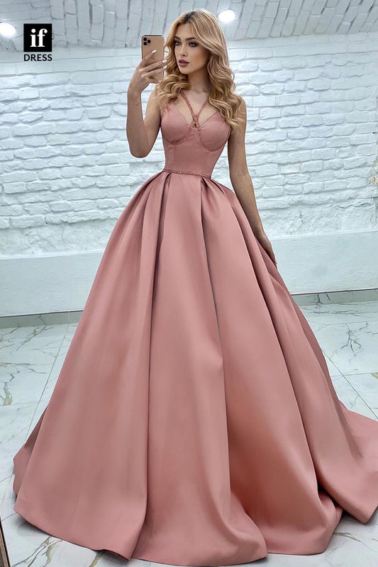 33915 - Attractive A-Line Straps Sleeveless Trendy Prom Formal Gown