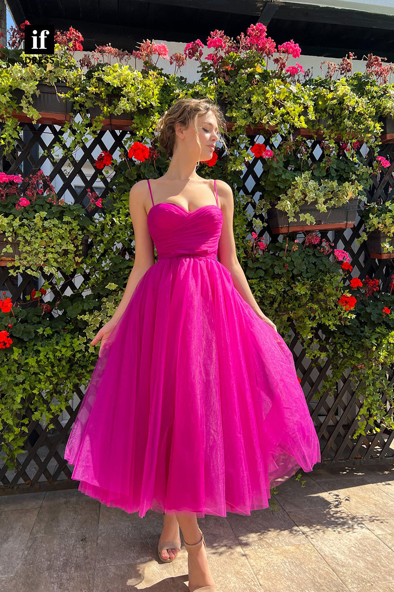 34331 - Romantic Spaghetti Straps A-Line Sweetheart Prom Formal Evening Dress