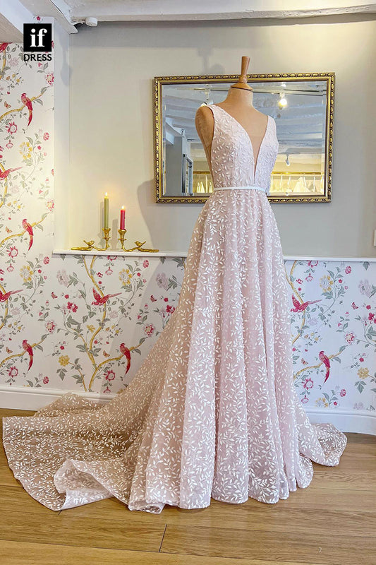 71016 - Charming A-Line Straps Lace Appliques Beach Wedding Dresses