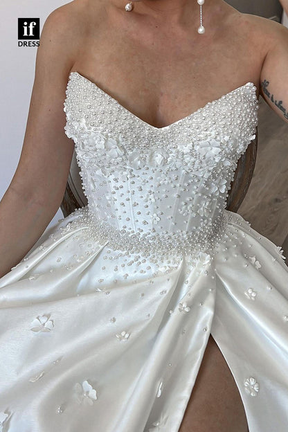71045 - Wonderful Off-Shoulder A-Line Appliques Boho Wedding Dress