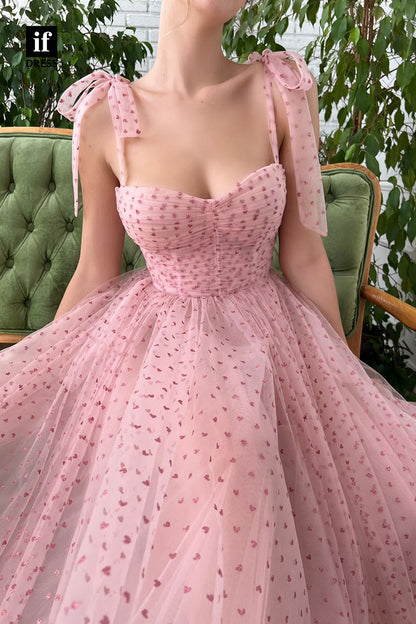 33801 - A-line Sweetheart Pleats Pink Prom Dress with Pockets