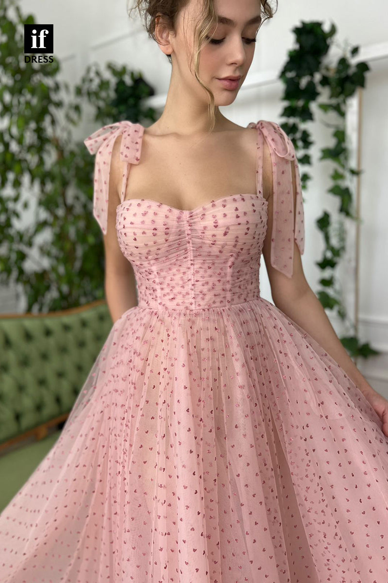 33801 - A-line Sweetheart Pleats Pink Prom Dress with Pockets